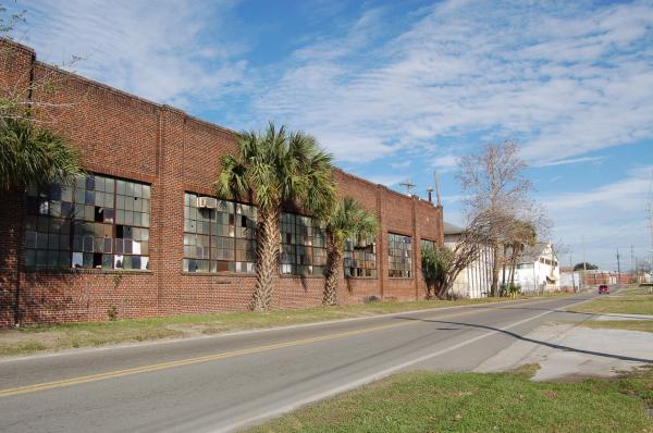 Warehouse along the abandoned S-Line right of way
